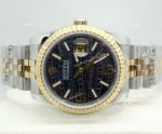 Copy Rolex Oyster Perpetual Datejust Black Dial Jubille Bracelet  Watch